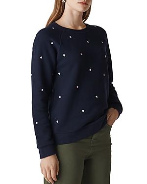 Whistles Heart-embroidered Sweatshirt