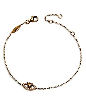 Baublebar Ojo Cubic Zirconia Evil Eye Link Bracelet In 14k Gold Plated Sterling Silver