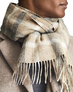 Reiss Austin Wool & Cashmere Check Scarf