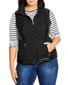 City Chic Plus Quilted Puffer Vest
