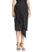 Milly Angelina Pinstriped Skirt