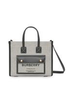 Burberry Canvas & Leather Pocket Tote