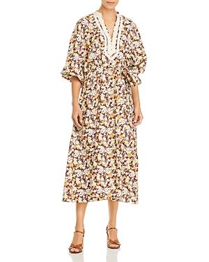 Tory Burch Printed Balloon Sleeve Dress