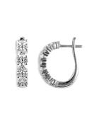 Bloomingdale's Classic Diamond Hoop Earrings In 14k White Gold, 2.5 0 Ct. T.w. - 100% Exclusive