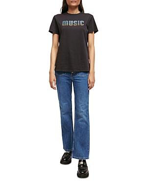 Maje Timbale Rhinestone Music Graphic Tee