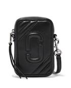 Marc Jacobs Quilted Logo Leather Phone Crossbody