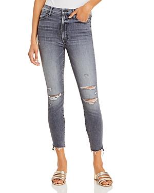 Mother The Stunner Frayed Step Hem Ankle Jeans In Unstitched