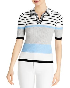 T Tahari Ribbed Color Blocked Sweater