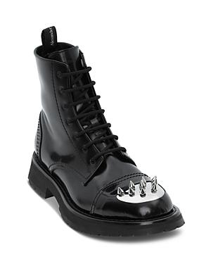 Alexander Mcqueen Men's Studded Combat Boots