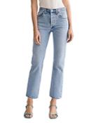Agolde Ripley Cotton High-rise Straight Jeans In Riptide