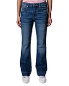 Zadig & Voltaire Vincente Flare Leg Jeans In Medium Blue