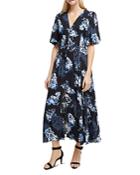 French Connection Caterina Floral-print Front-button Midi Dress