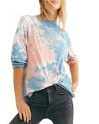 Free People Be Free Cotton Tie-dyed Tee