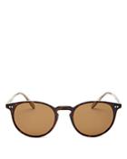 Oliver Peoples Unisex Polarized Round Sunglasses, 49mm
