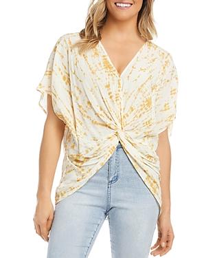 Karen Kane Tie Dyed Twist Front Top