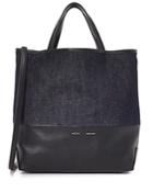 Alice.d Large Denim And Leather Tote