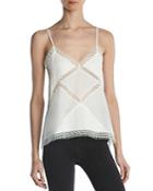 The Kooples Lace-trimmed Silk Camisole Top