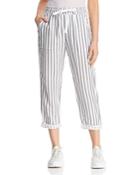 Three Dots Striped Cropped Pants