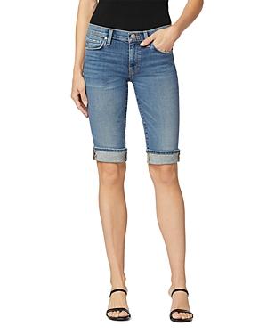 Hudson Amelia Cuffed Denim Bermuda Shorts In Freedom