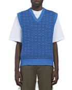 Marni Checkered V Neck Sweater
