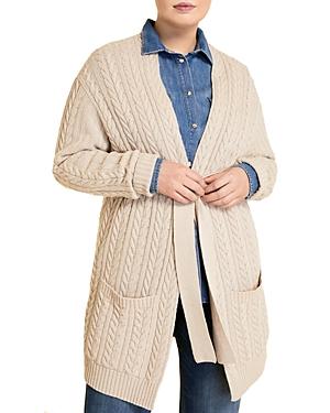 Marina Rinaldi Mabel Cable-knit Cardigan
