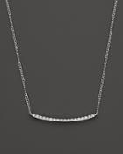 Meira T 14k White Gold And Diamond Bar Necklace, 16