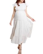 Ingrid & Isabel Whisper Tiered Maxi Maternity Dress