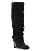Stuart Weitzman Women's Charlie Pointed-toe Knee-high Suede High-heel Boots