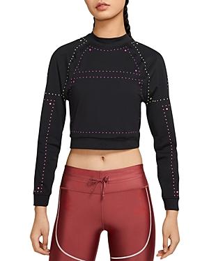 Nike Neon Studded Cropped Sweatshirt