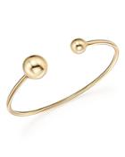 14k Yellow Gold Cuff With Removable Beads