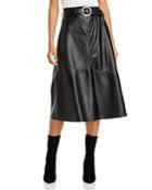 Blanknyc Belted Faux Leather Midi Skirt