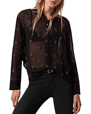 Allsaints Marianna Snake Embroidered Blouse