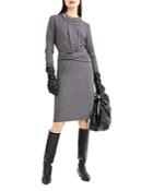 Weekend Max Mara Musette Houndstooth Crossover Detail Dress