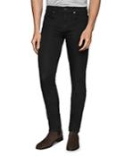 Reiss Lasoo Jersey Stretch Slim Fit Jeans In Washed Black