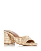 Jeffrey Campbell Women's Melange Woven High Block Heel Slide Sandals