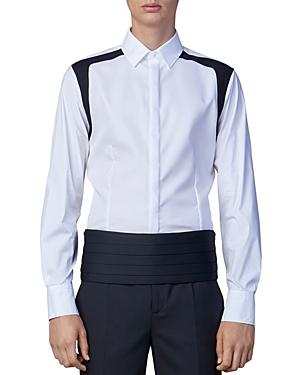 Neil Barrett Shoulder Detail Relaxed Fit Tuxedo Shirt