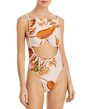 Andrea Iyamah Tiaca Printed Underwire One Piece Swimsuit