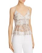 The East Order Harlie Floral Lace-up Camisole Top