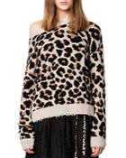 Zadig & Voltaire Kansas Leopard-print Cashmere Sweater