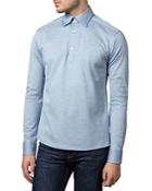 Eton Contemporary Fit Blue Long Sleeved Polo Shirt