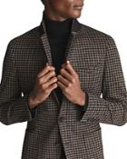 Reiss Wisdom Slim Fit Notch Houndstooth Blazer