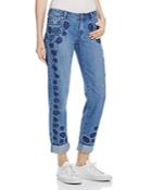 Michael Michael Kors Dillon Floral Embroidered Boyfriend Jeans In Antique Wash - 100% Exclusive