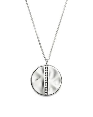 Ippolita Sterling Silver Glamazon Stardust Large Station Disc Pendant Necklace With Diamonds, 16