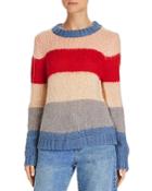 Aqua Wide Stripe Crewneck Sweater - 100% Exclusive