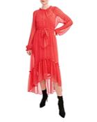 Bcbgmaxazria Dot Print High/low Dress