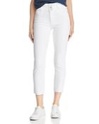 Hudson High Rise Crop Skinny Jeans In White