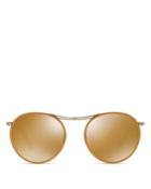 Oliver Peoples Mp-3 30th Mirrored Round Sunglasses, 51mm