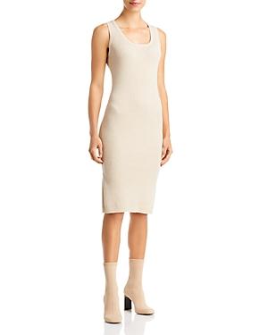 T Tahari Sleeveless Scoop Neck Ribbed Dress