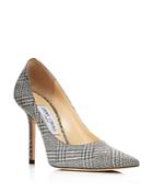 Jimmy Choo Women's Love 100 Pointed Toe Checkered Pumps