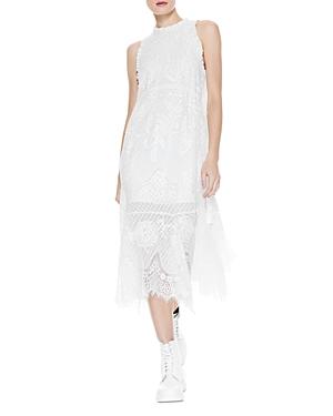 Alice And Olivia Angelyn Embroidered Lace Midi Dress
